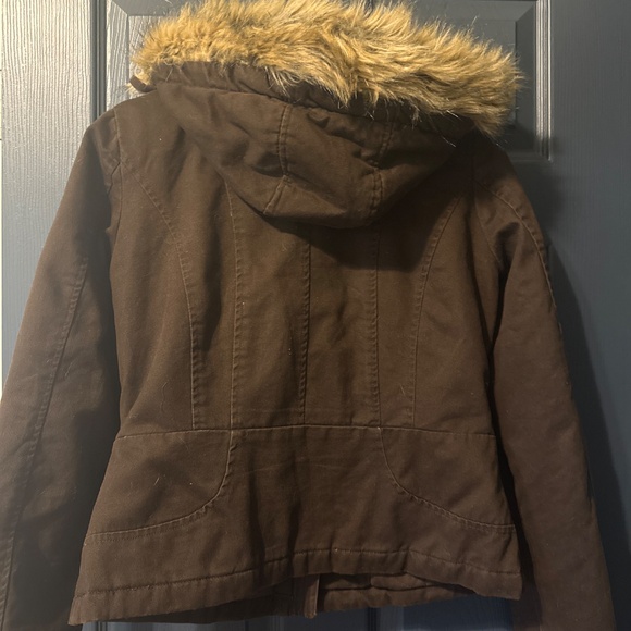 Mid-Waste Vintage Big Chill jacket very warm and stylish with fur tr - Picture 2 of 6